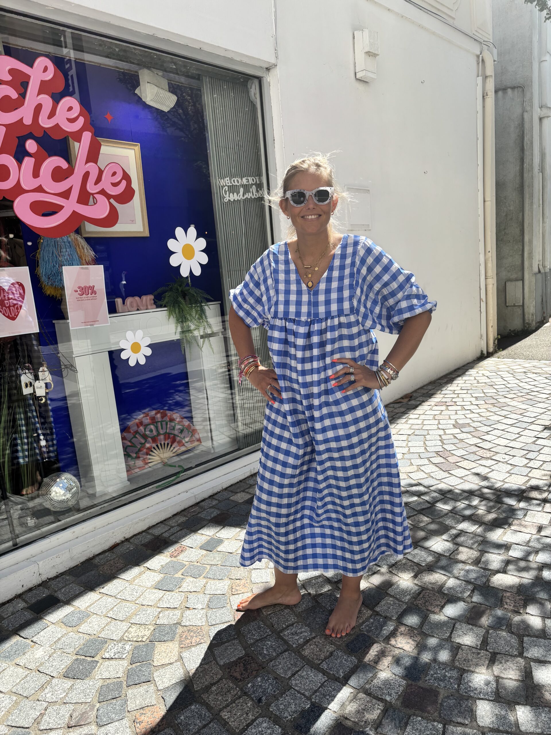 Robe Vichy bleu – Image 2