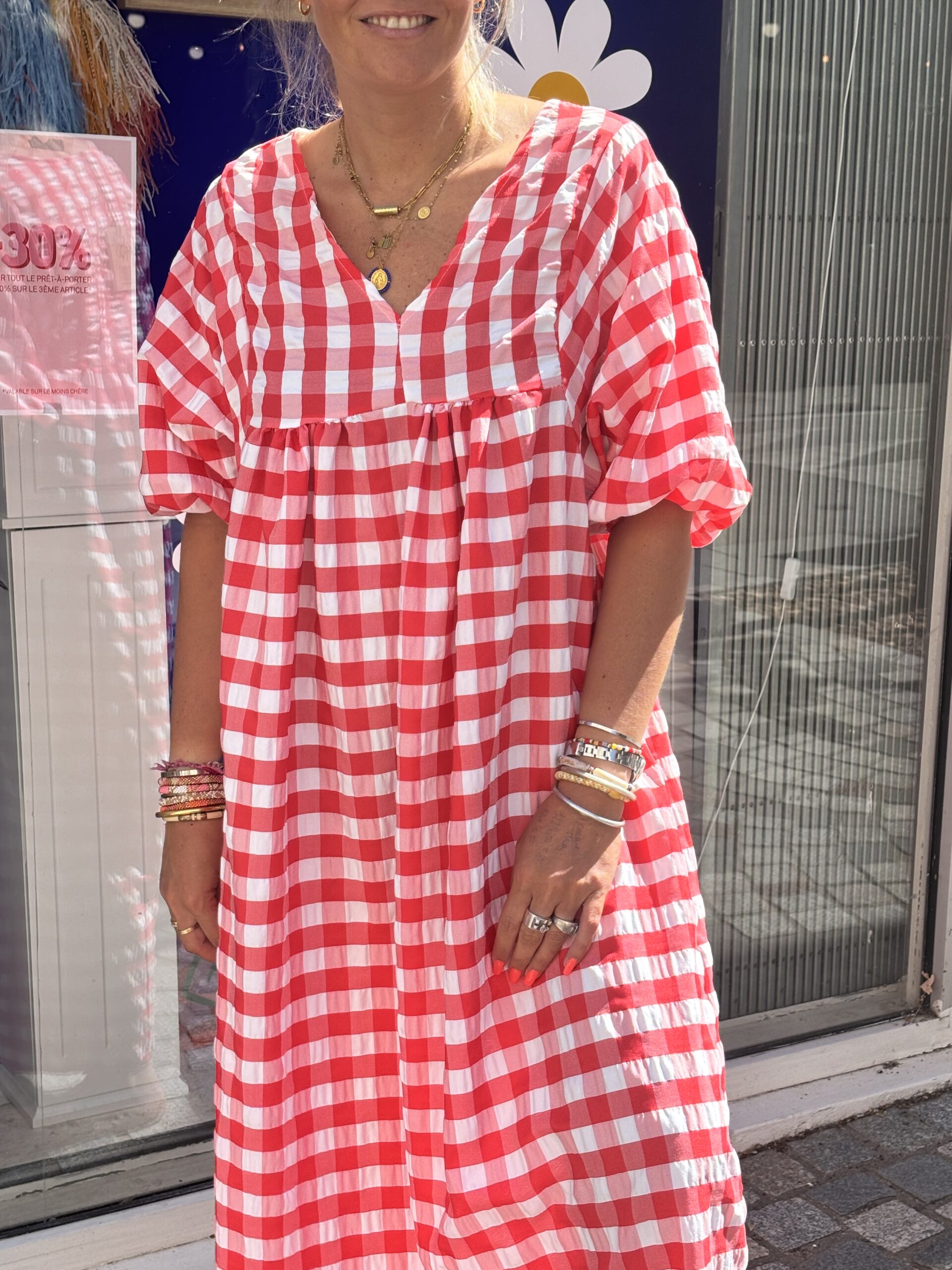 Robe Vichy rouge – Image 2